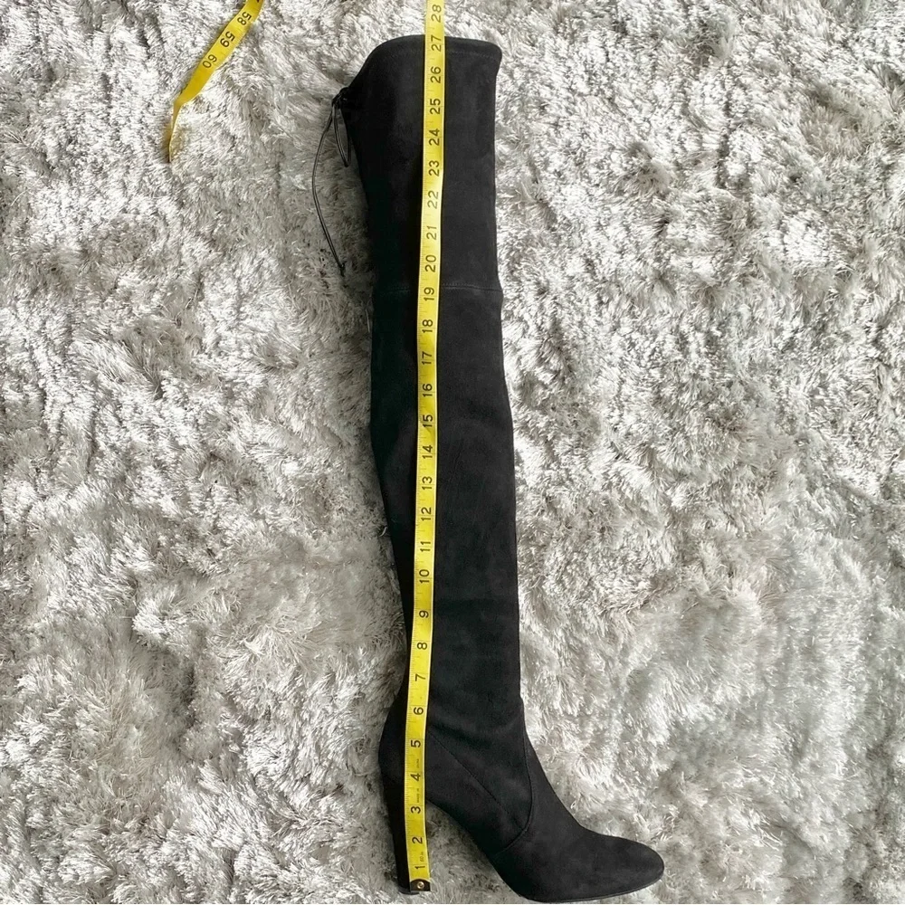 Stuart Weitzman NWT Over-The-Knee Black Suede Boots Size 7